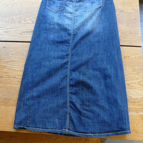 Paris Blues 5 Pocket Jean Maxi Button Front Skirt - Picture 5 of 8